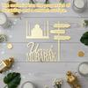 3pcs Umrah Mubarak Cake Topper Cupcake and Cake Decorations for Eid Ramadan