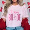 Finger Wedding Ring Graphic Tops for Women Team Bride T-shirt Girls Single Farewell Bachelorette Hen Party Bridal Shower Shirts
