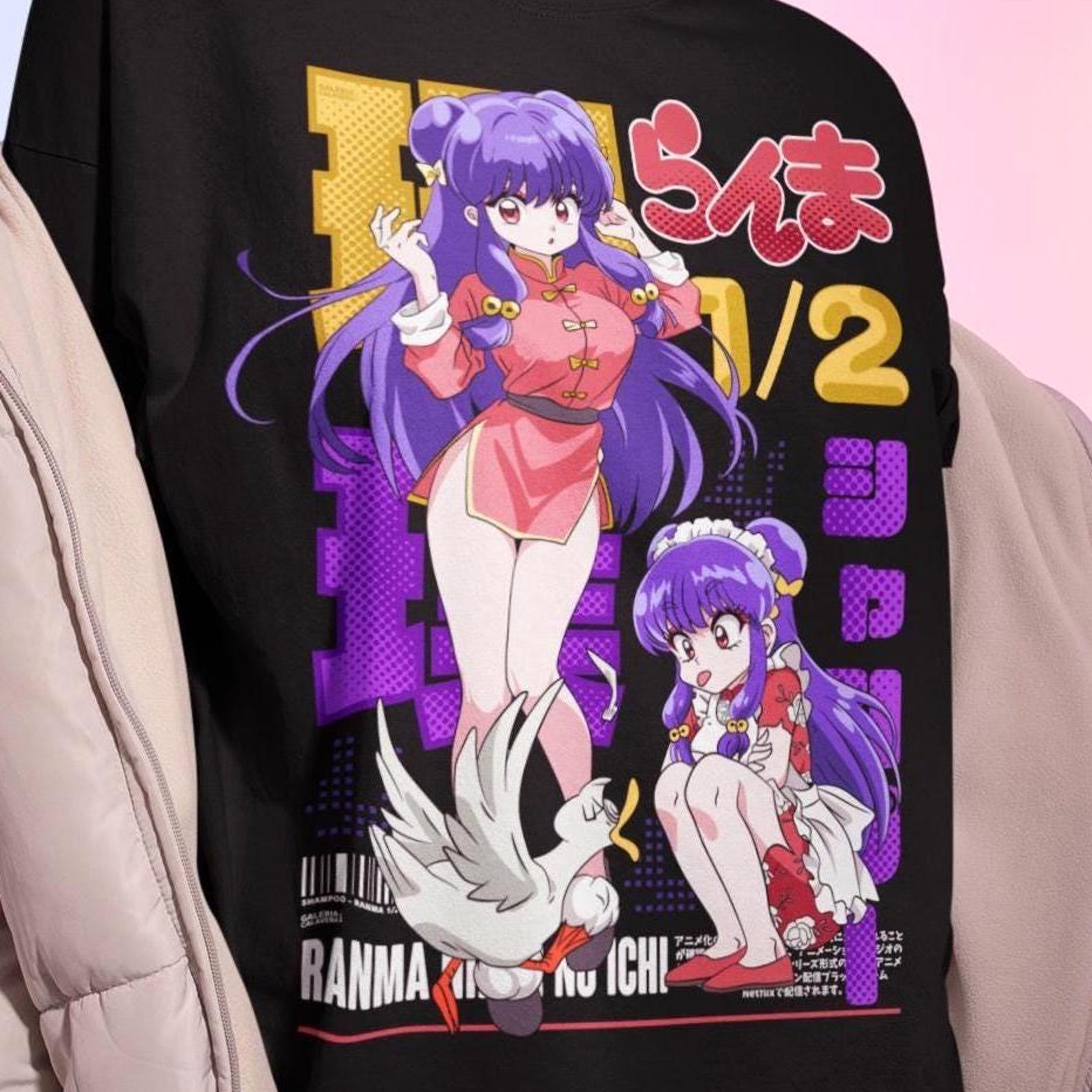 Ranma 1/2 Anime Shirt - Ranma Saotome Tshirt,Manga Cosplay Tee XL