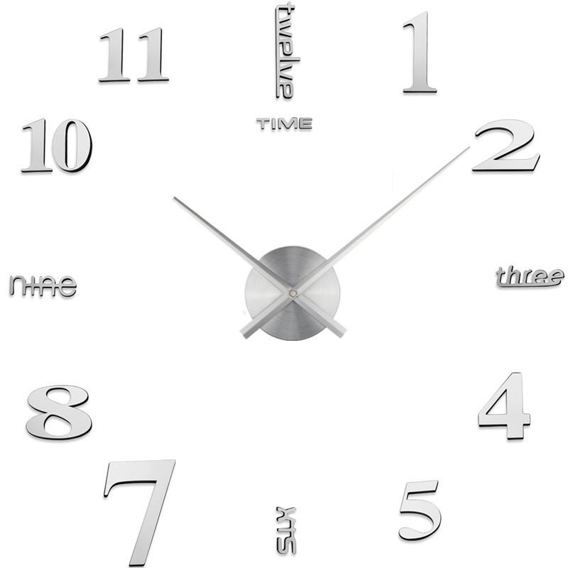 Acrylic 3D Digital Wall Clock, DIY Wall Sticker for Home & Living Room Decor