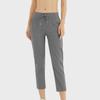 Women's Quick-Dry Yoga Pants: Breathable, Loose-Fit, Nine-Point Length with Drawstring for Running and Fitness.