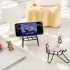 Small Chair Design Iron Mobile Phone Holder Racks Stand Simple Student Creative Desktop Ornaments Home Accessories