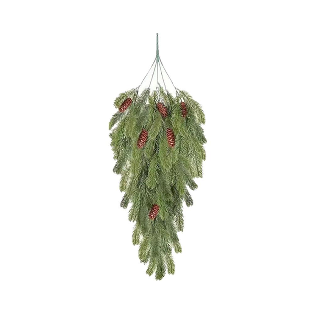 Simulated Hanging Pine Needle Branches Hanging Snowy Norfolk Pine Needles Indoor