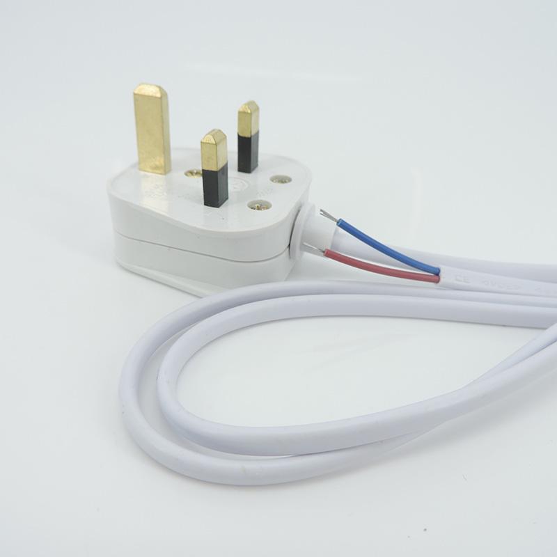 Kabel zasilający AC 220V 2-pinowy wtyczka UK AU 1,8m z wyłącznikiem, kabel zasilający, adapter, biały przewód do lampy LED