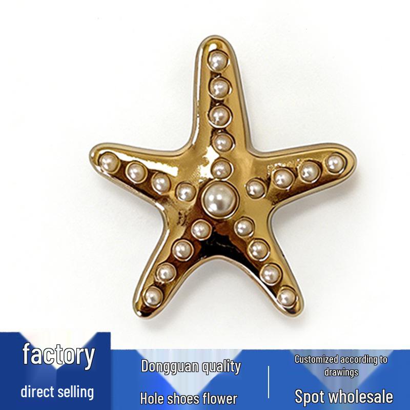 New Metal Pearl Flower Shoe Buckles and Decorations