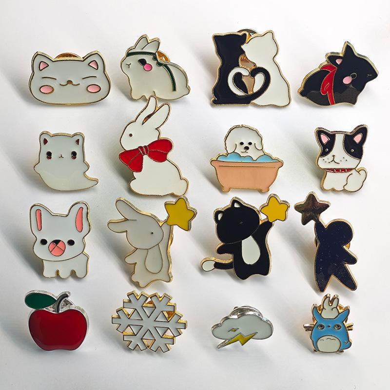Cute Cartoon Metal Brooch - Trendy Fashion Accessory