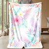 Tropical Neon Leopard Print Theme blanket Lightweight Warm Flannel Blanket Decorative Throw Blanket for Home Decoration