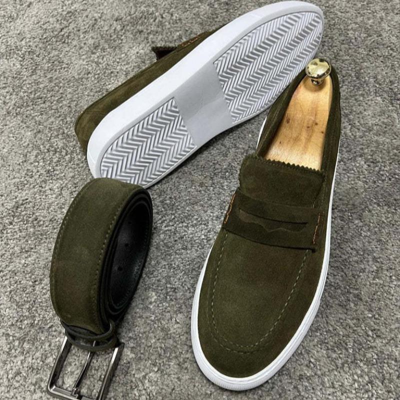 Fashion Business Men's Suede Leather Casual Shoes Autumn New Comfortable Flats Shoes Loafers Classic Men Platform Walking Footwear 38-48