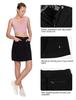 [Little Donkey Andy] Women's Golf Skirt, Sweat-wicking, Quick-drying, UV Protection, Tennis Skirt, Black, Size M
