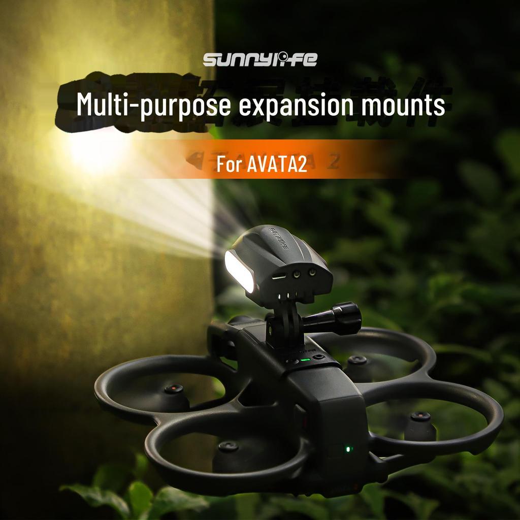 Sunnylife Avata2 Expansion Mount & Searchlight for Insta360 GO3 Camera