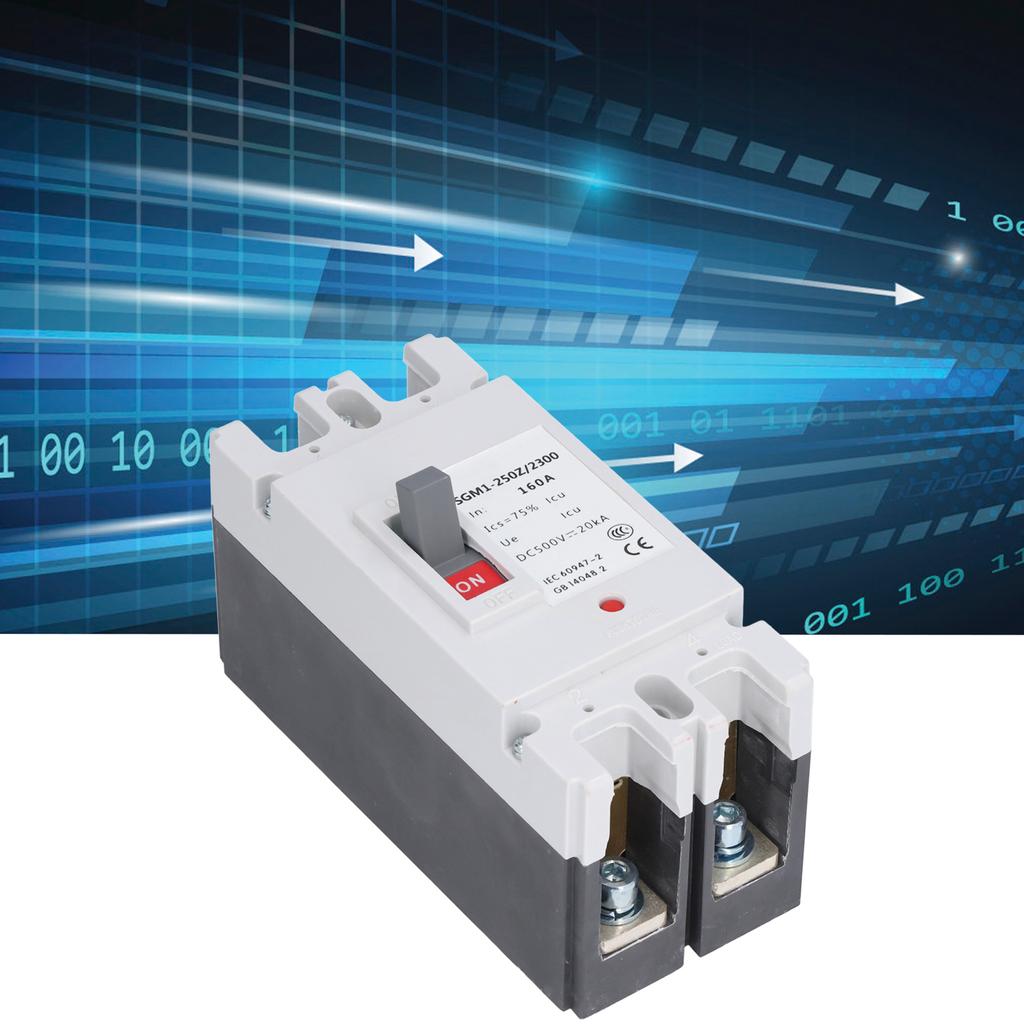 Întrerupător de circuit CC 2P Carcasă turnată Întrerupătoare de circuit Comutator energie solară 500V 160A