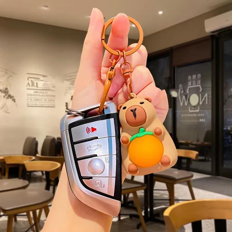 Simulation Capybara Doll Keychain Toy In The Dark Luminous Cute And Charming Adorable Mini Doll Warm Light Capybara Keychain Pendant Decoration