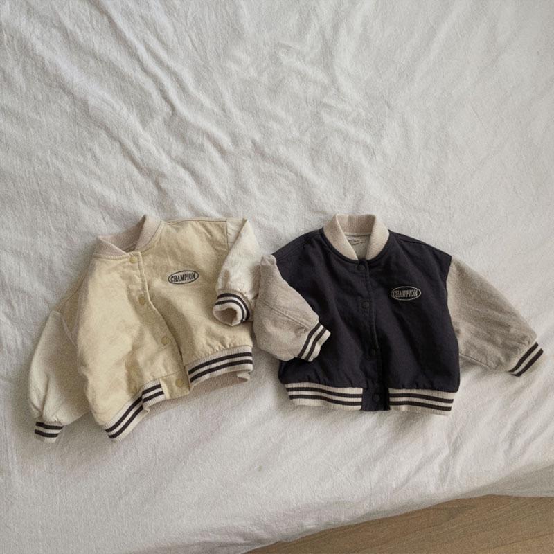 Trendy Korean-Style Infant & Toddler Baseball Jacket: Handsome, Casual Spring/Autumn Sportswear