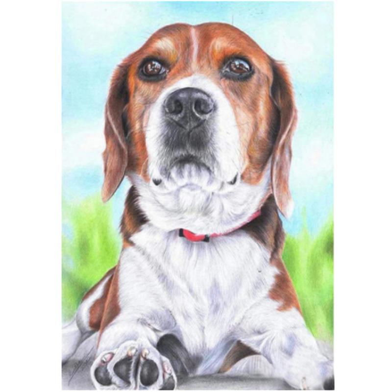 5D DIY Diamond Painting Cute Dogs Diamond Embroidery Cross Stitch Kit Full Rhinestone Mosaic Home Decor