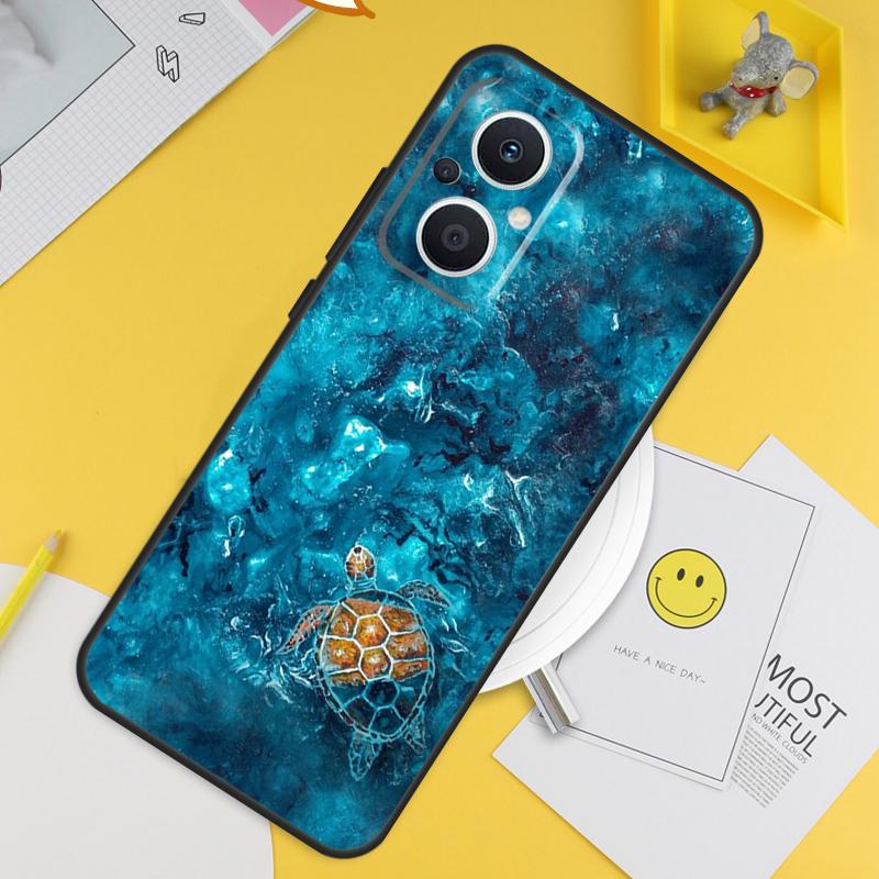 Ocean Sea Turtle For OPPO Reno 14 12 11 10 13 Pro 8T 11F 12F 13F 14F 7 8 Lite OPPO Find X9 X8 X6 X5 Pro Case