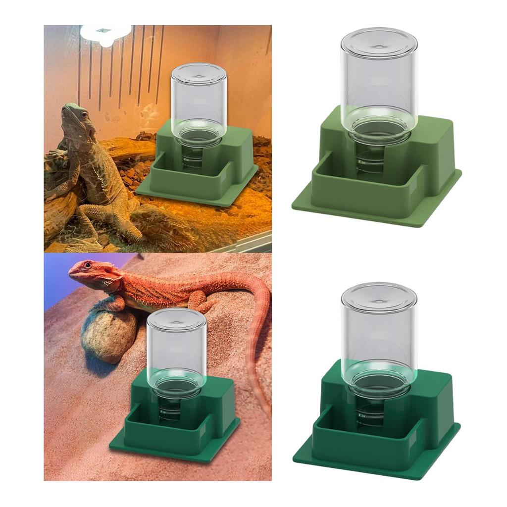 Automatic Reptile Water Dispenser Tortoise Waterer Habitat Decor Save Space Reptile Watering Bowl for Hamster Chameleon Gecko