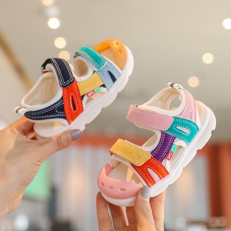 Summer New Baby Colorful Shoes Hollow Out Children Nice Non-slip Sandals Boys Girls Beach Sandals 1-6 Years Footwear H06227