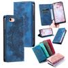 For iPhone 7/8 Mandala Embossed PU Leather Flip Wallet Case Magnetic Closure Cover