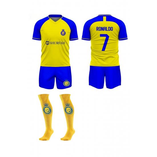 

Special Design Kids Ronaldo Al-nassr Home New Season Cr7 Джерси Желтый Синий