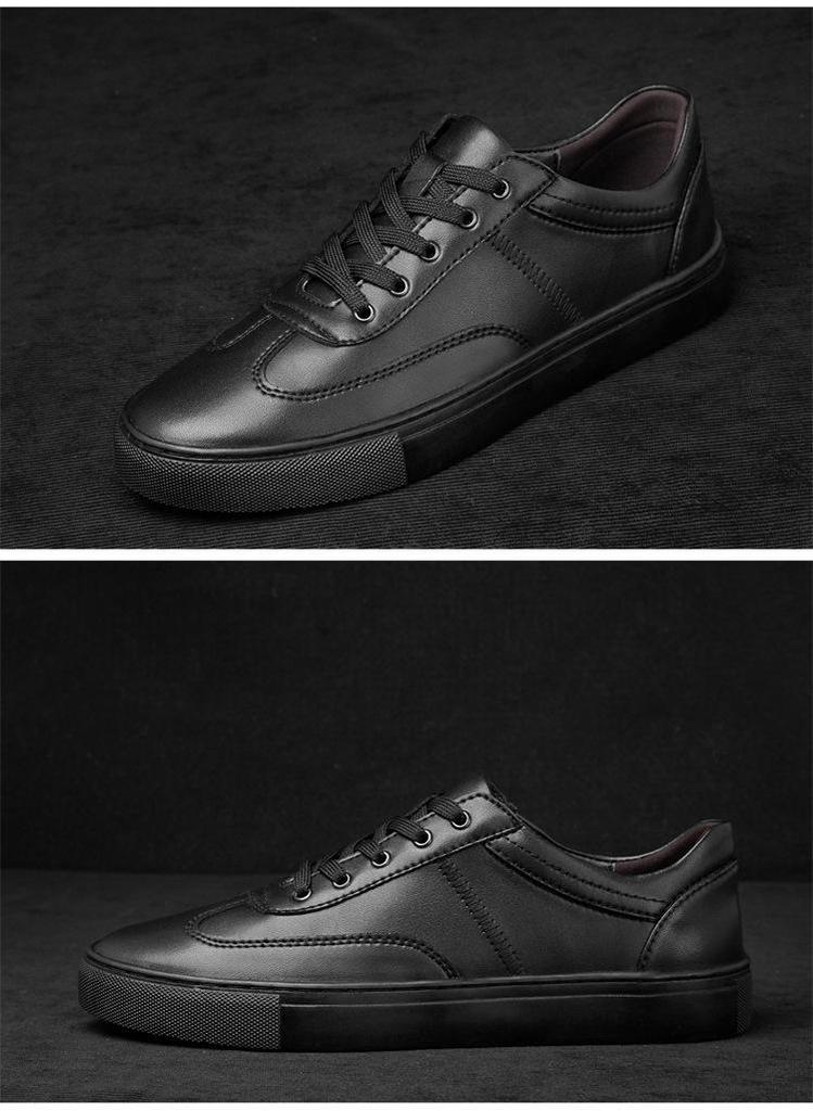 Men's White Leather Canvas Shoes - Plus Size, Breathable, Extra Wide & Trendy