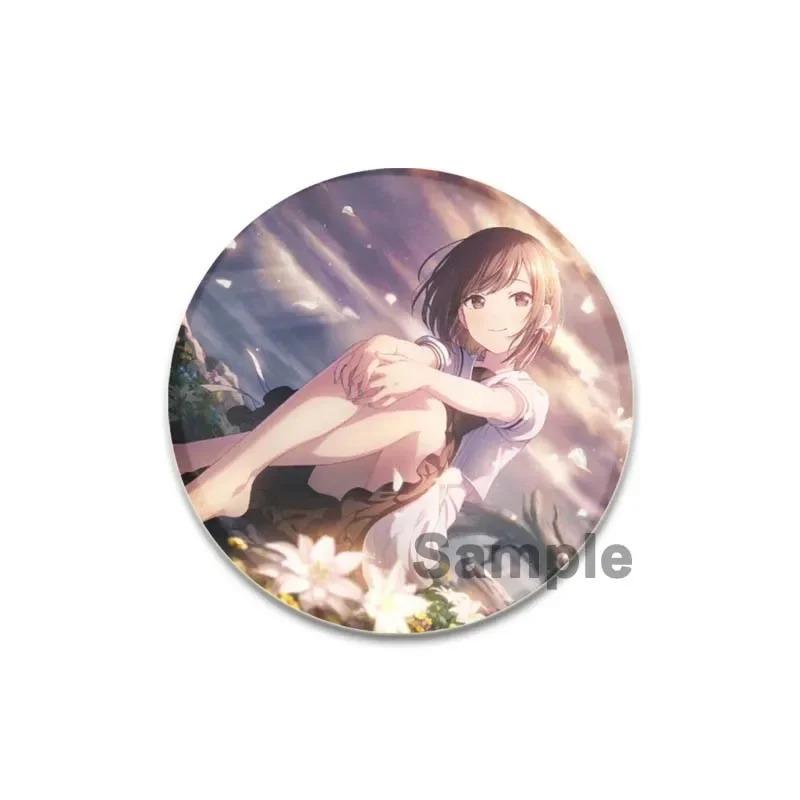 

32/44/58 мм проект SEKAI металлическая брошь сумка Декор Коллекция милая девушка мультфильм булавка на лацкан подарки друзьям БОЛЬШЕ JUMP Hinomori Shizuku 32mm