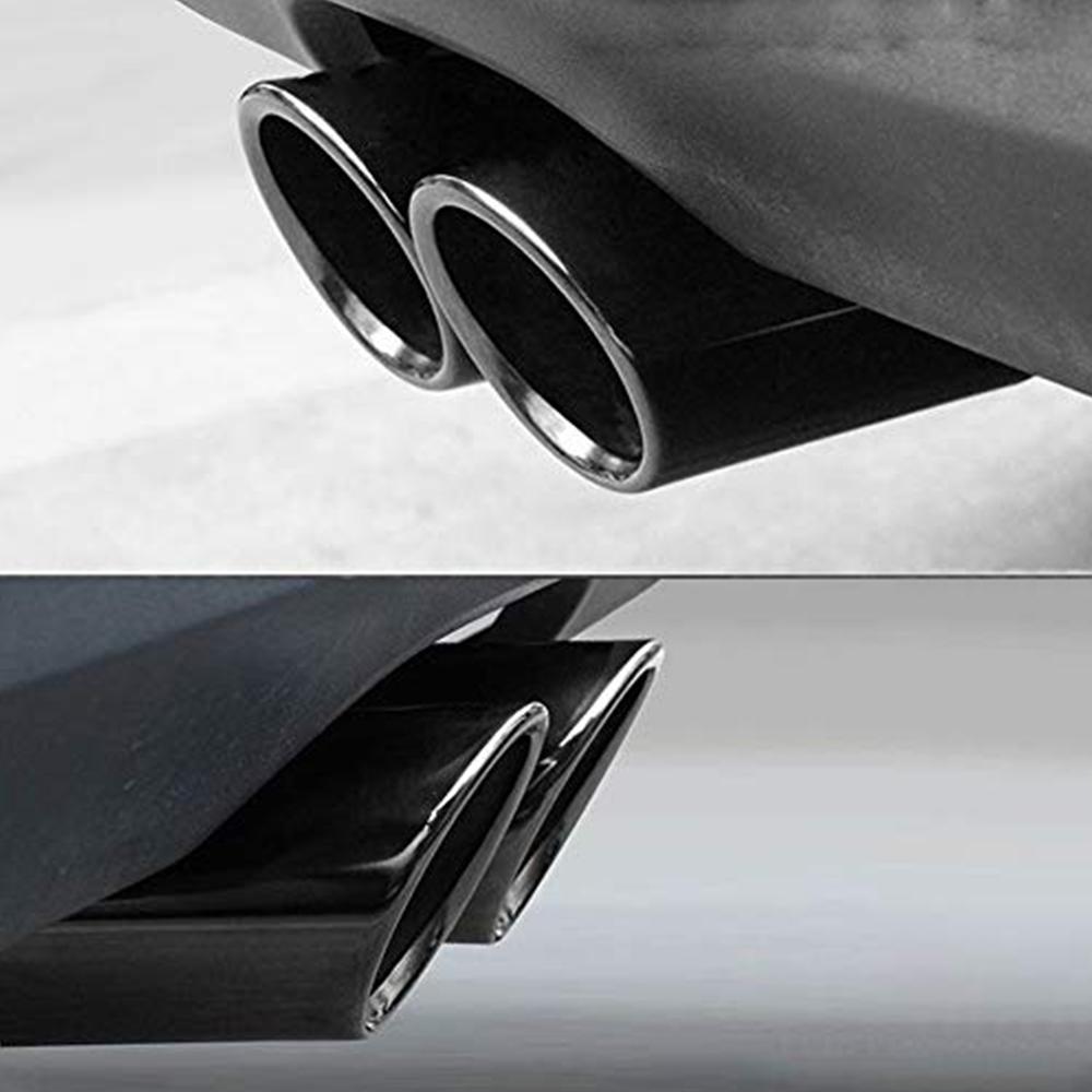 DSYCAR 1pair Chrome Plating Stainless Steel Car Exhaust Muffler Tip Pipes Covers ,universal Car Accessories