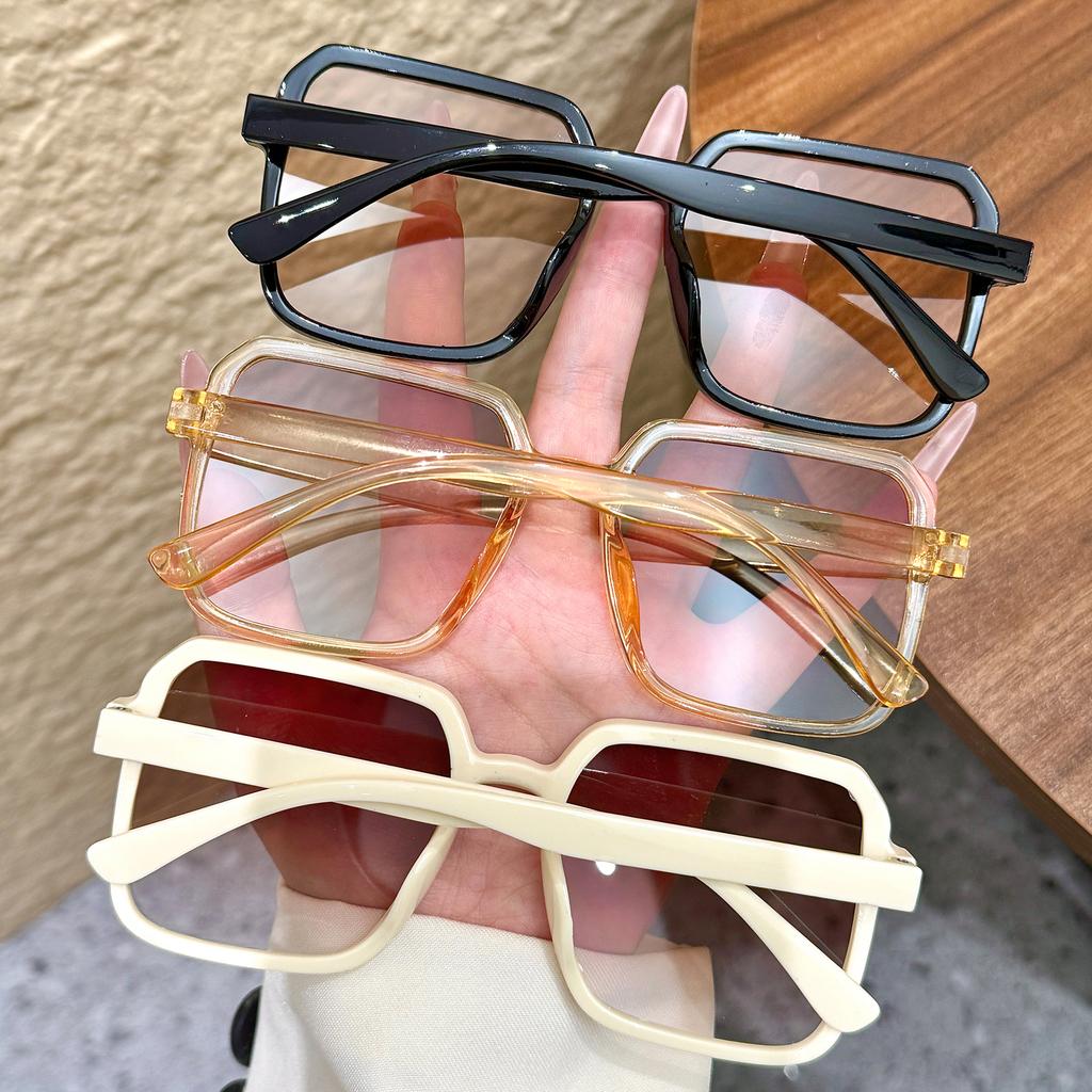 3Pcs European and American Square Frame Classic Color Scheme Retro Trendy Simple Everyday Versatile Accessories Fashion Glasses