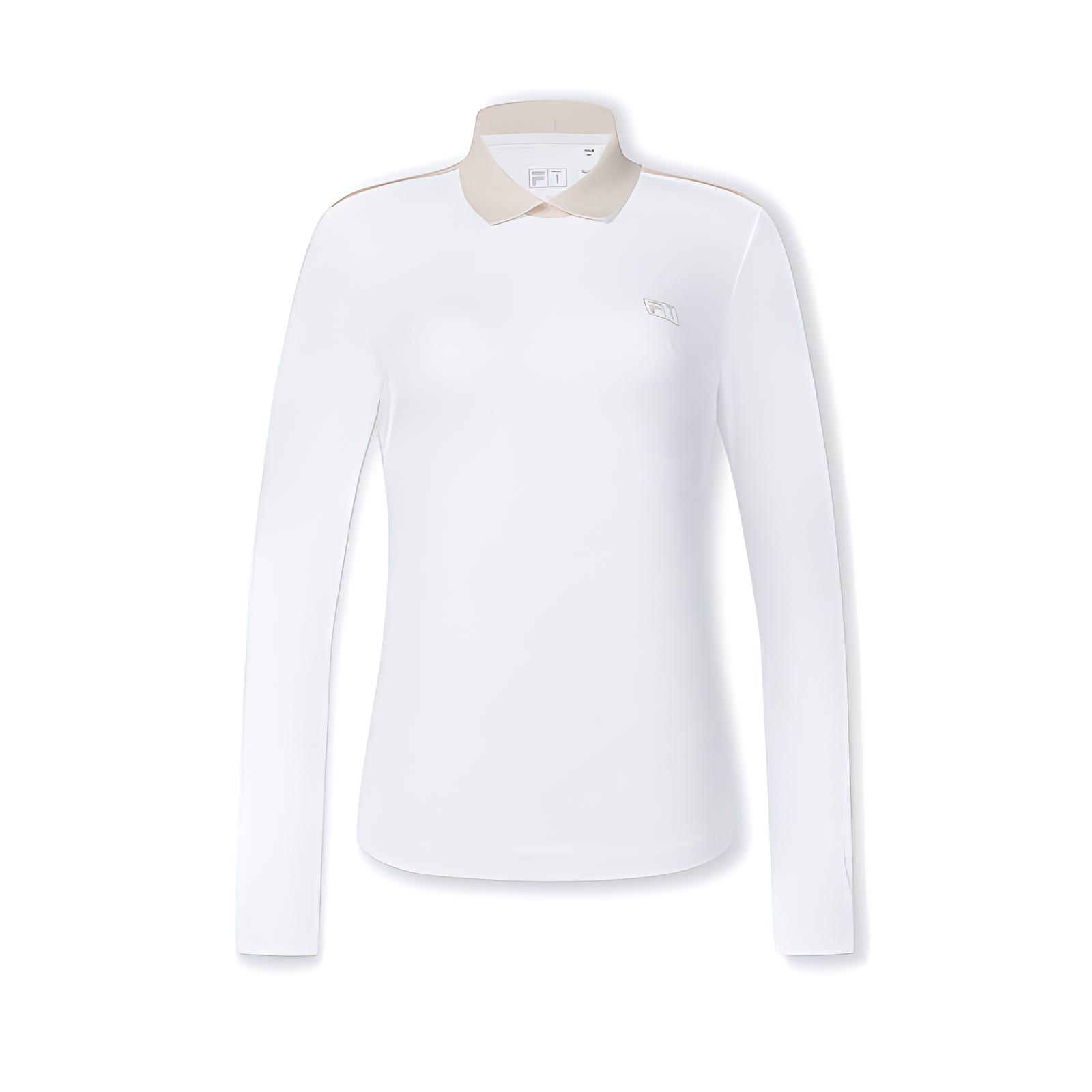 

New FILA Polo Shirt Women s Jade White A11W445206FWT 165/84A/M