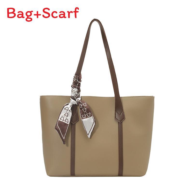 College Student Tote Bag Pu With Zipper Closure For Daily Use