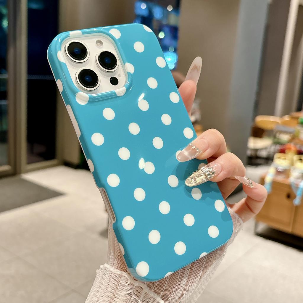 Shockproof Polka Dot Pattern Soft TPU Phone Case For iPhone 17 16 15 14 13 17 Pro Max Plus Slim Cute Protection Cover Funda