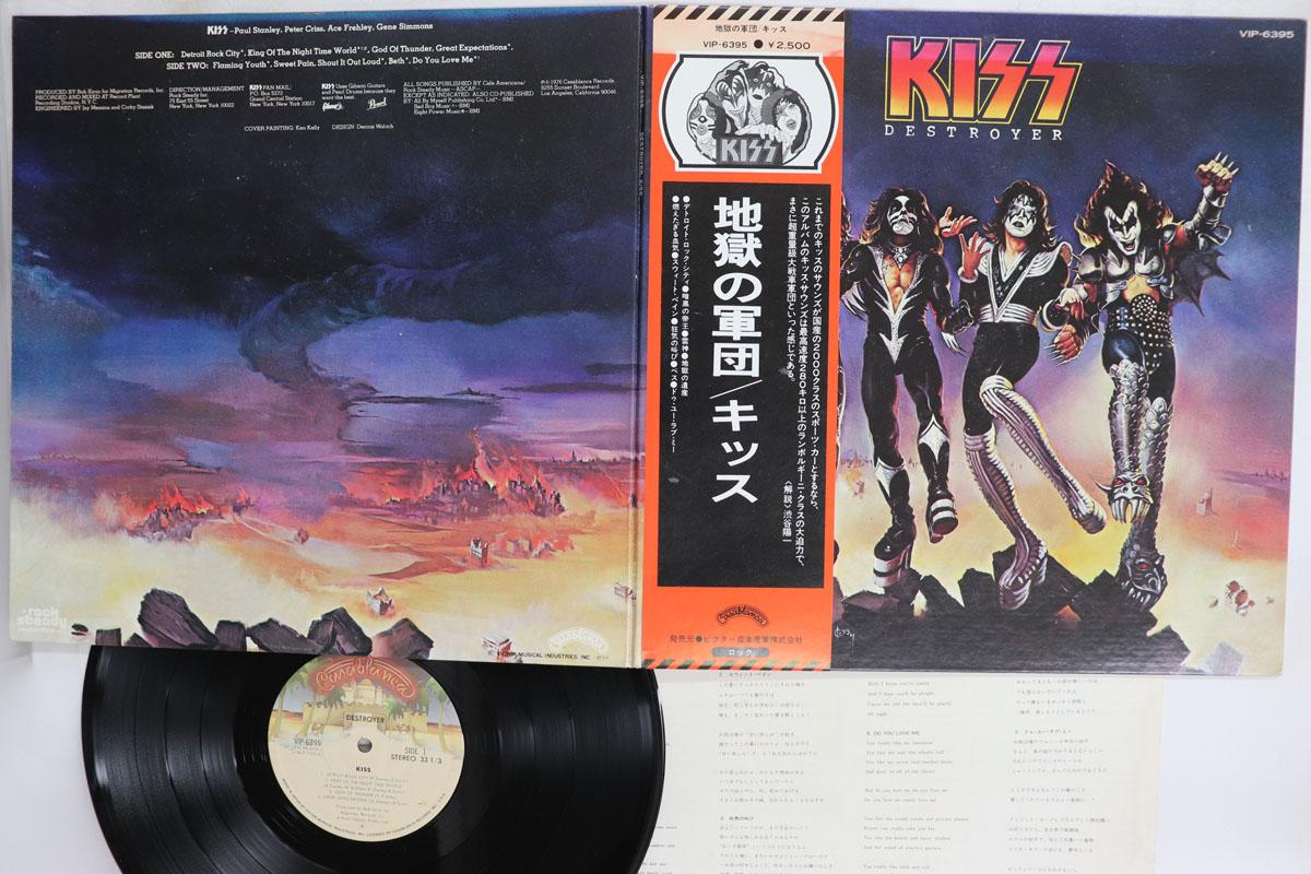 Виниловая пластинка KISS Destroyer VIP6395 CASABLANCA 1976 Япония Obi Рок Б/у