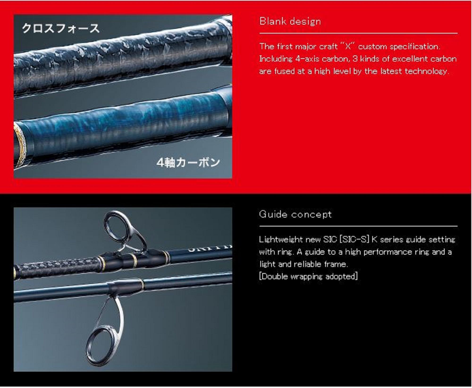 Canne à Pêche Major Craft GIANT KILLING - Modèle Micro Jigging GXMJ-B702M-T