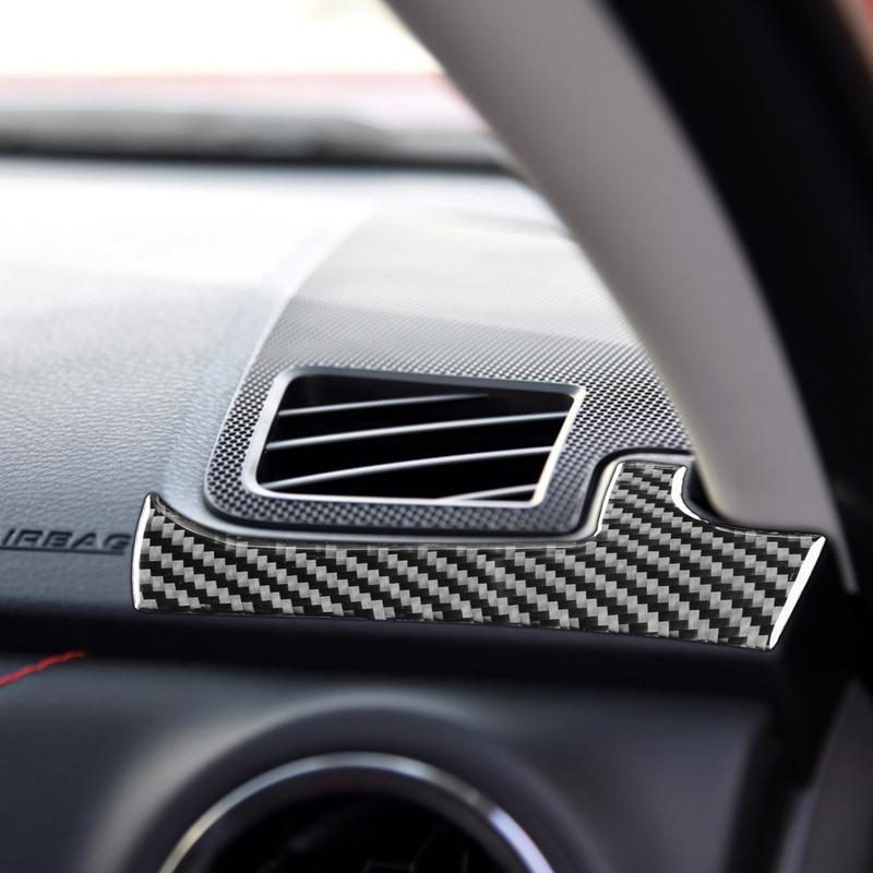 For Toyota Tundra 2014- Real Carbon Fiber Stickers Dashboard Air Vent Panel Cover Car Accessories Interior Decorative