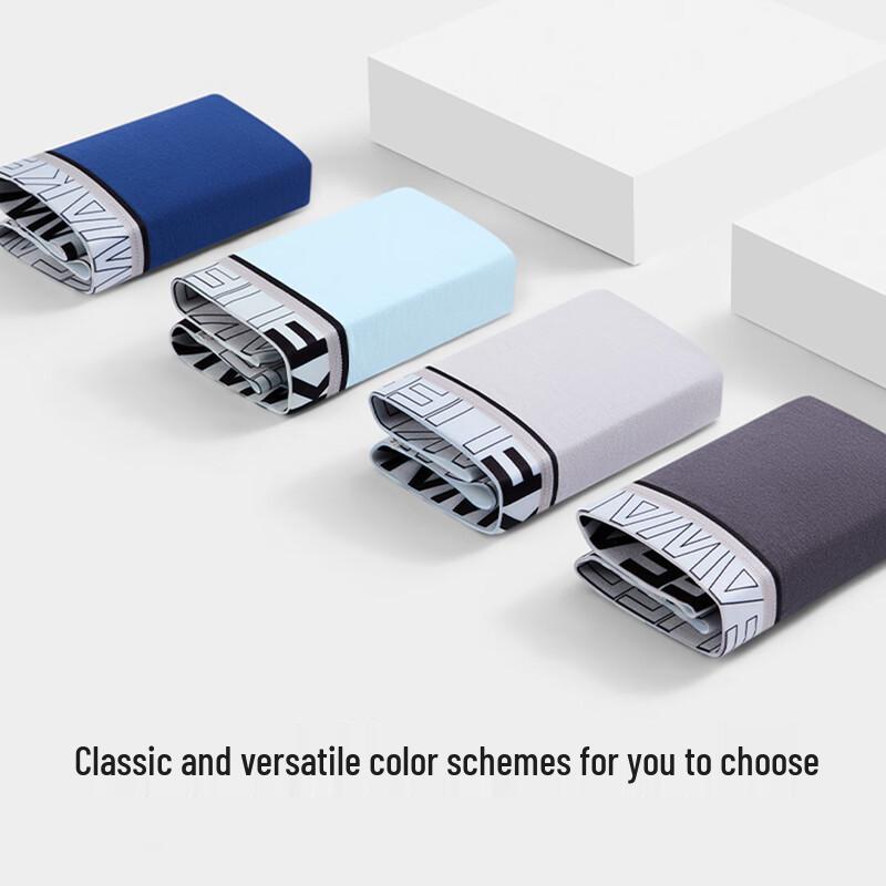 Hodo Men's 7A Antibacterial Pure Cotton Boxer Briefs 3-Pack