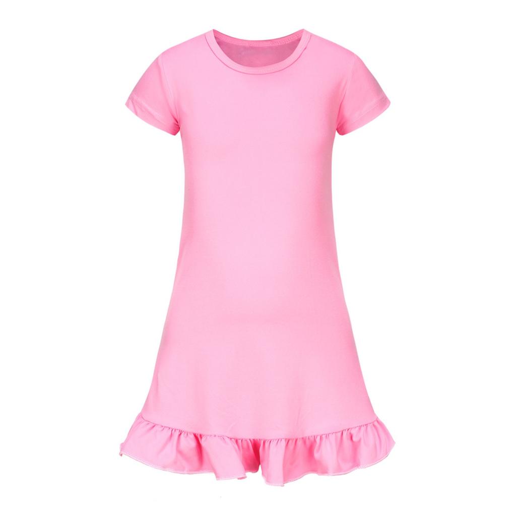Girls' Sleeveless Nightdress -Hem Sleepwear Set