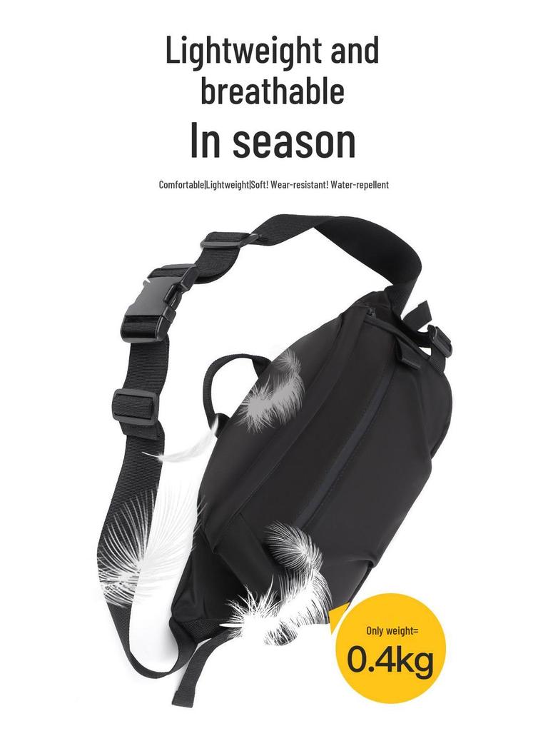 Korean Style Men's Chest & Waist Bag - Simple, Functional, Fashionable, and Spacious