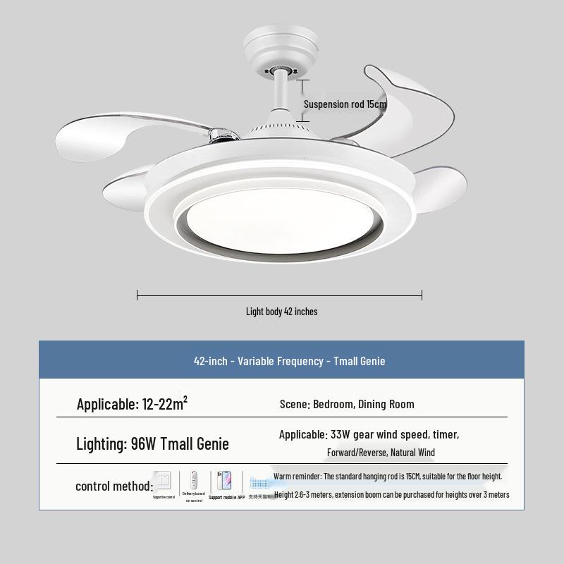 2026 New Model Flush Mount Ceiling Fan with Integrated Light for Living, Dining & Bedroom