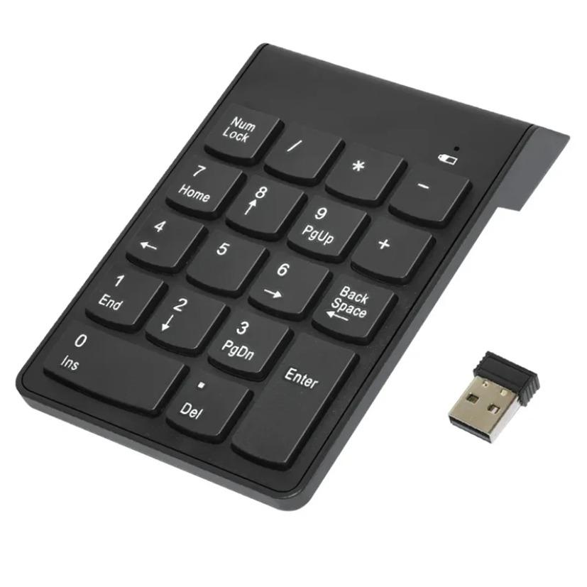USB 2.4G Mini Number Keypad Digital Keyboard 18 Keys Wired Number Keypad for IMac/MacBook Air/Pro Laptop PC Notebook Desktop