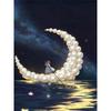 DIY Moonship Pearl Diamond Art Painting Kits for Adults and Beginners,fine View Sparkling Painting Craft Home Wall Decor Handmade Gift