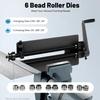 Manual Bead Roller Machine 12" Throat, 6 Dies Set, Metal Forming Tool for Sheet Metal Fabrication, Automotive Repair