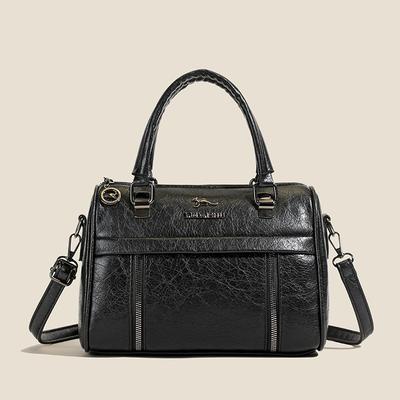 European and American Retro Style Simple Casual Pu Women's Handbag Spring New Commuter Travel Shoulder Messenger Bag Women