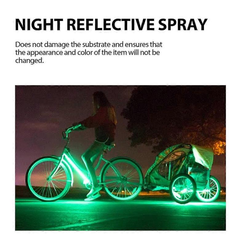 Reflective Spray Paint 100ml Glowing Paint For Bike Night Riding Long Lasting Reflective Glow Paint For Clothes Bicycles
