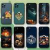 Nature Outdoor Camping Phone Case For Apple iPhone 15,14,13,12,11,Pro,X,XS,Max,XR,Plus,Mini Soft Black Cover