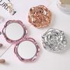 Portable Mini Mirror Retro Rose Flower Small Pocket Makeup Mirror Double Sided Hand Mirrors Compact Cosmetic Beauty Tool Gift