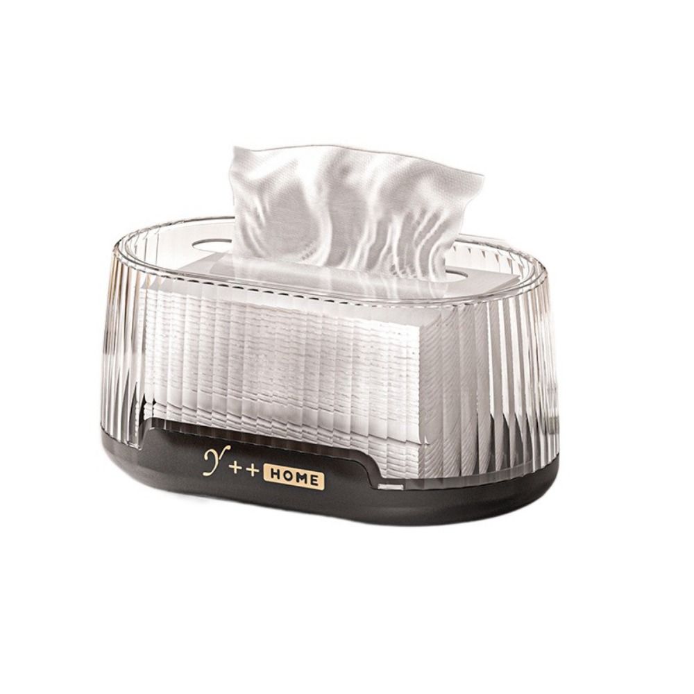 Plastic Tissue Box Built-in Spring Automatic Lifting Napkin Dispenser Box Visible Large Capacity Paper Box Container Living Room
