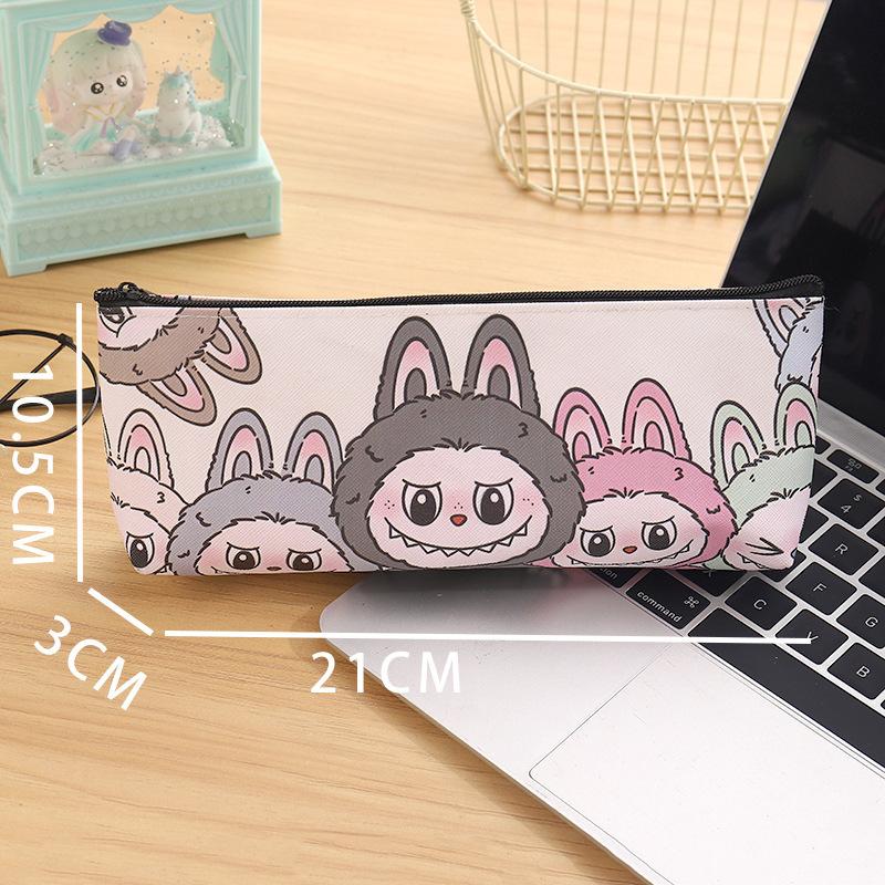 New Cartoon Children's Pencil Bag Pu Double-sided Full-printed Stationery Bag Large-capacity Student Storage Bag