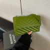 Bag Texture Foreign Style Striped Women's Bag New Year's New Solid Color New Trend Fashionable Beautiful Small Square Bag