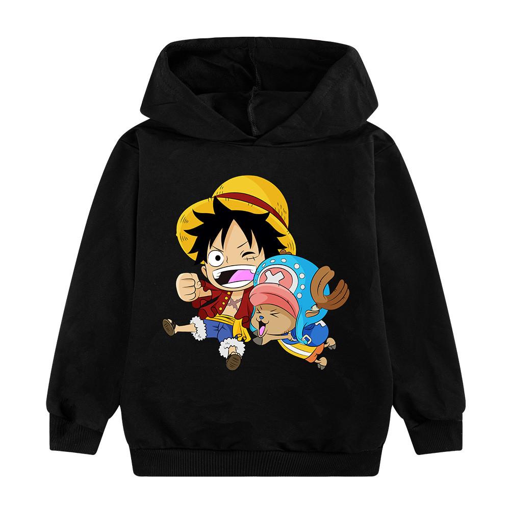 B904 Kids Boys Girls One Piece Printed Long Sleeves Hoodie 100cm