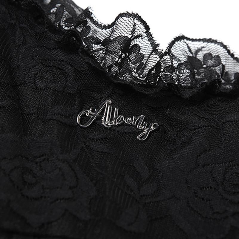 Kvinne Blonder Svart Mystisk Sexy Blonder Hot Søt Elegant Hul Kort Stroppekjole