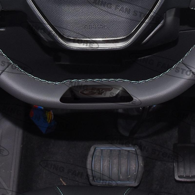 VZQR9 GT Metal Emblem Car Steering Wheel Badge Sticker Decal For Peugeot 208 5008 4008 3008 508 GT Line Decoration Accessories